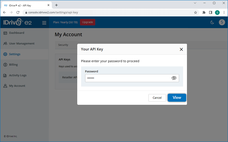 Faq Reseller - password entry to view access keys in console