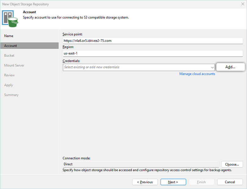 IDrive e2 with Veeam 13